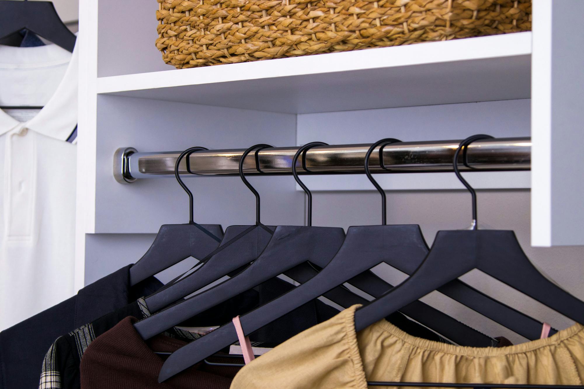 Hangers in closet